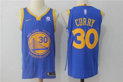 30 Curry Warriors 2017-18 Season Maillot Bleu